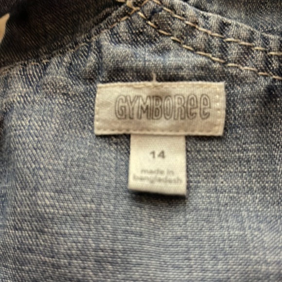 Vintage Gymboree Overalls Girls Sz 14 Jean Bibs Pants Adjustable Straps - Picture 7 of 8